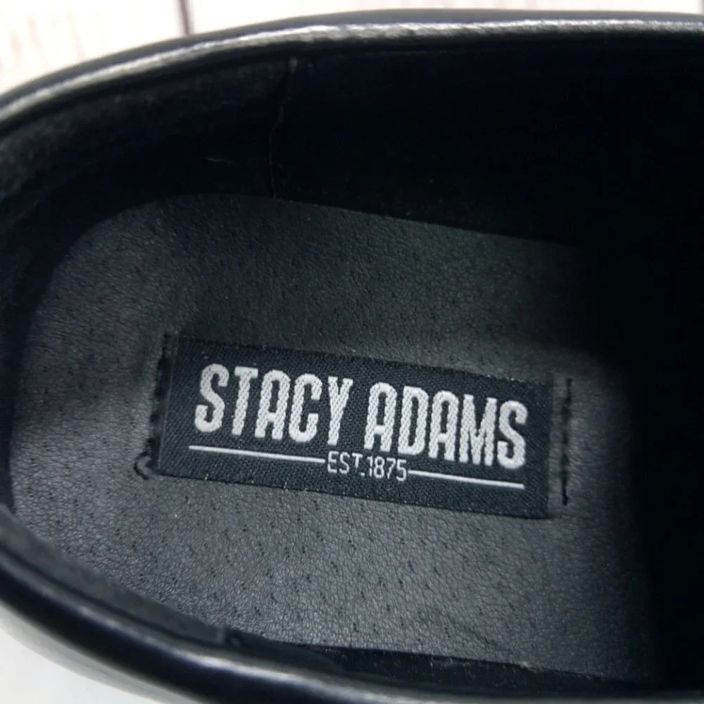 Stacy Adams Boys Slip On Black Dress Shoes 5M